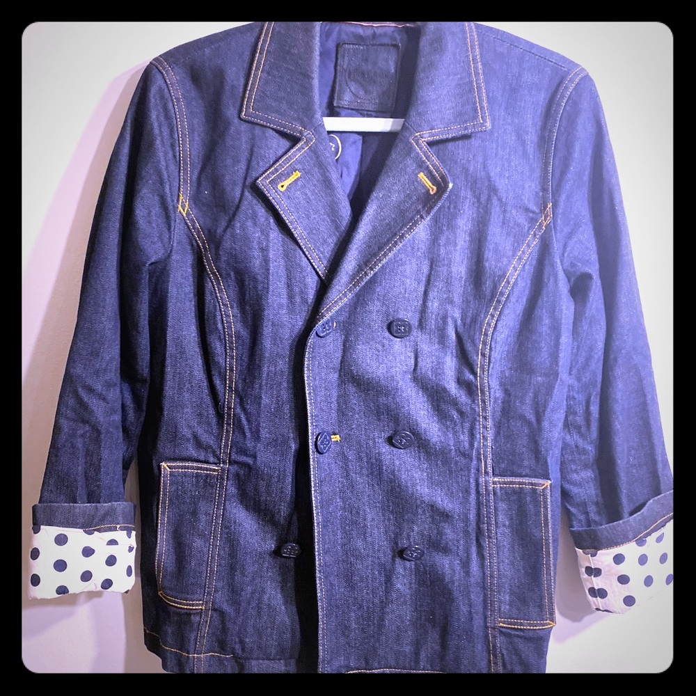 Double breasted denim jacket
